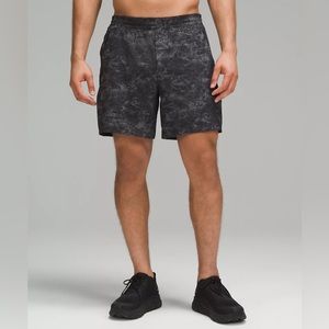 Lululemon Pace Breaker Lined Short 7" size Medium Crushed Granite Grey Multi